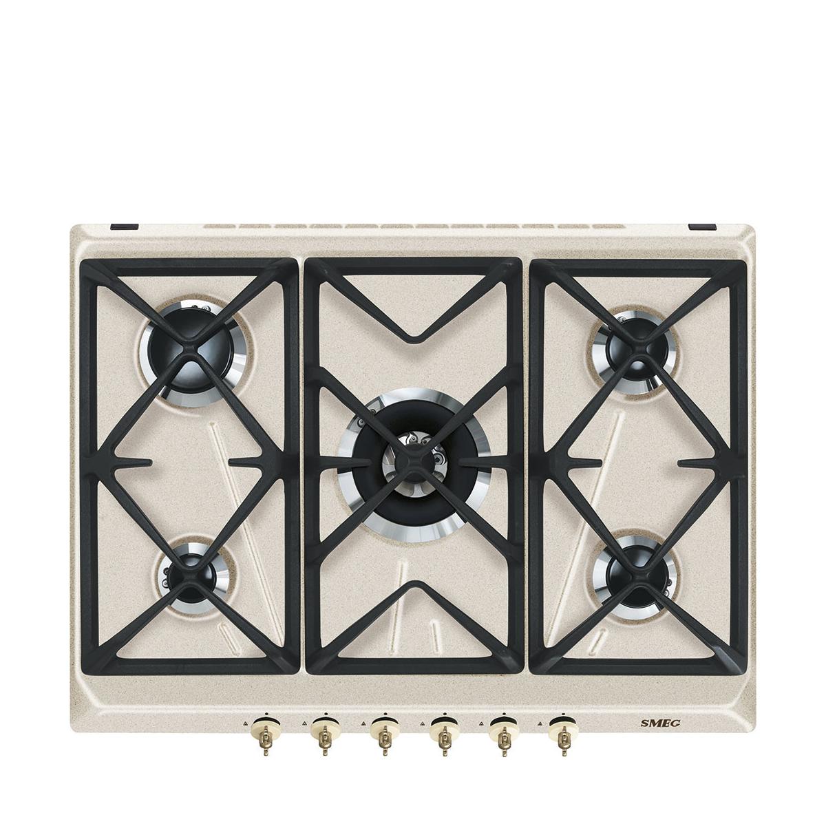 Smeg SRV876AVOGH2 Table de cuisson à gaz encastrable 5 brûleurs | Leroy ...