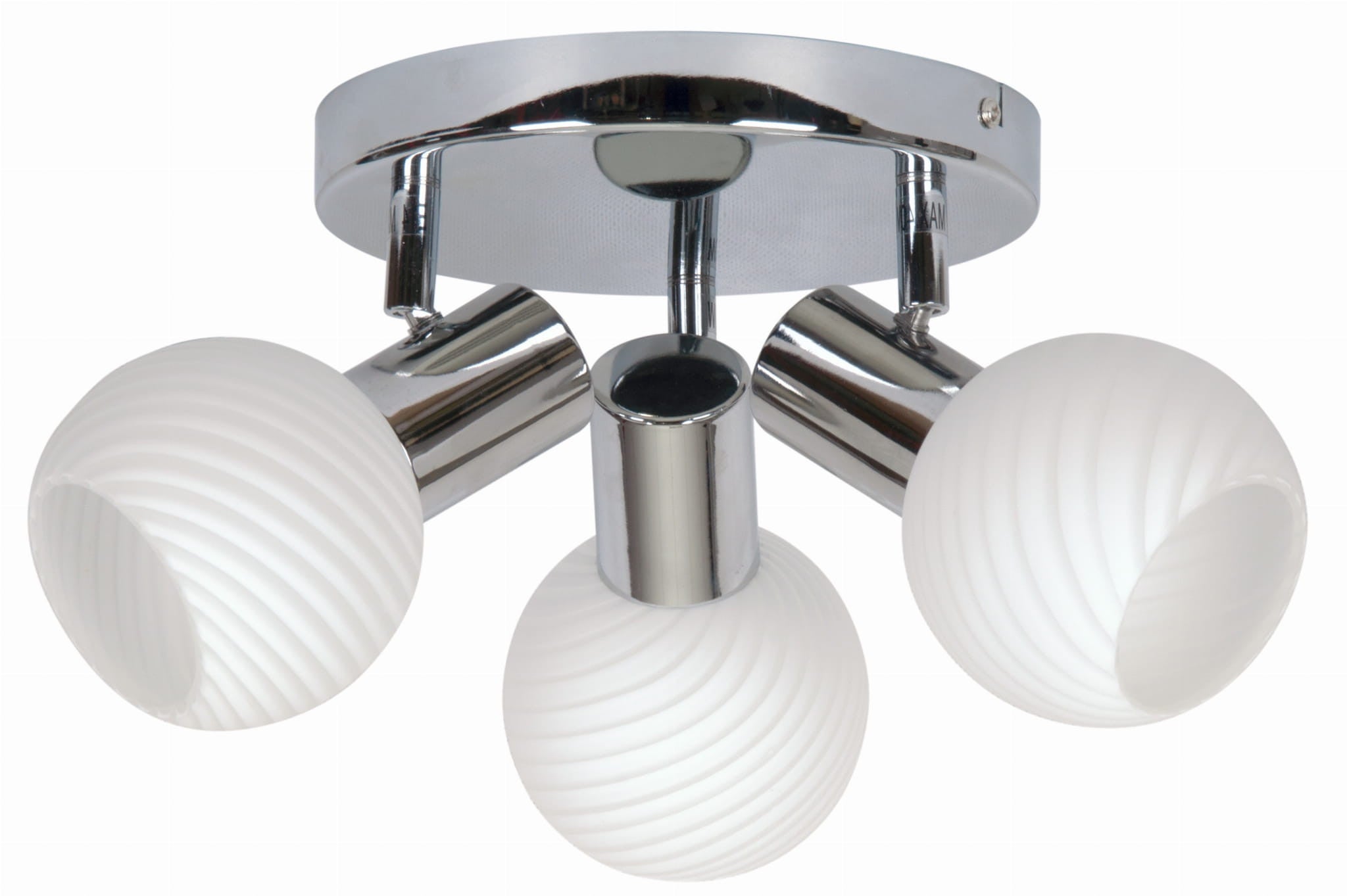 Lampa sufitowa wisząca Turno chromowana biała 3xE14x40W wym: 18 x 36 x 36 cm metal Candellux