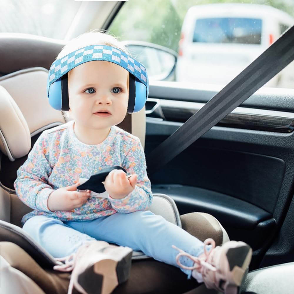 Casque antibruit pour Bébé,Suppression du Bruit,Casque Anti Bruit Mini,Protection Auditive Enfant,Casque de Protection Auditive，bleu - 6