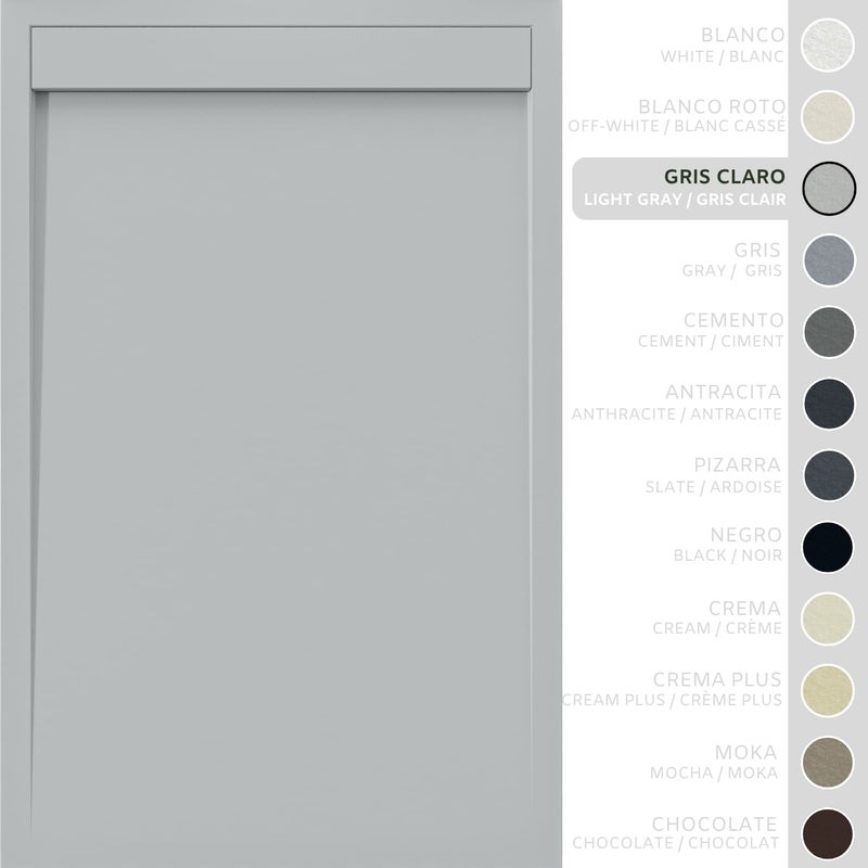 SOULHOME Brodzik prysznicowy– Żywica– Gel Coat– Gładka/Kamienna tekstura – Antypoślizgowy – jasnoszary- 200X70- Niski 3cm– Minimalistyczny