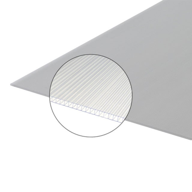 Lastra Policarbonato Alveolare 4mm - Trasparente - 105x200 cm