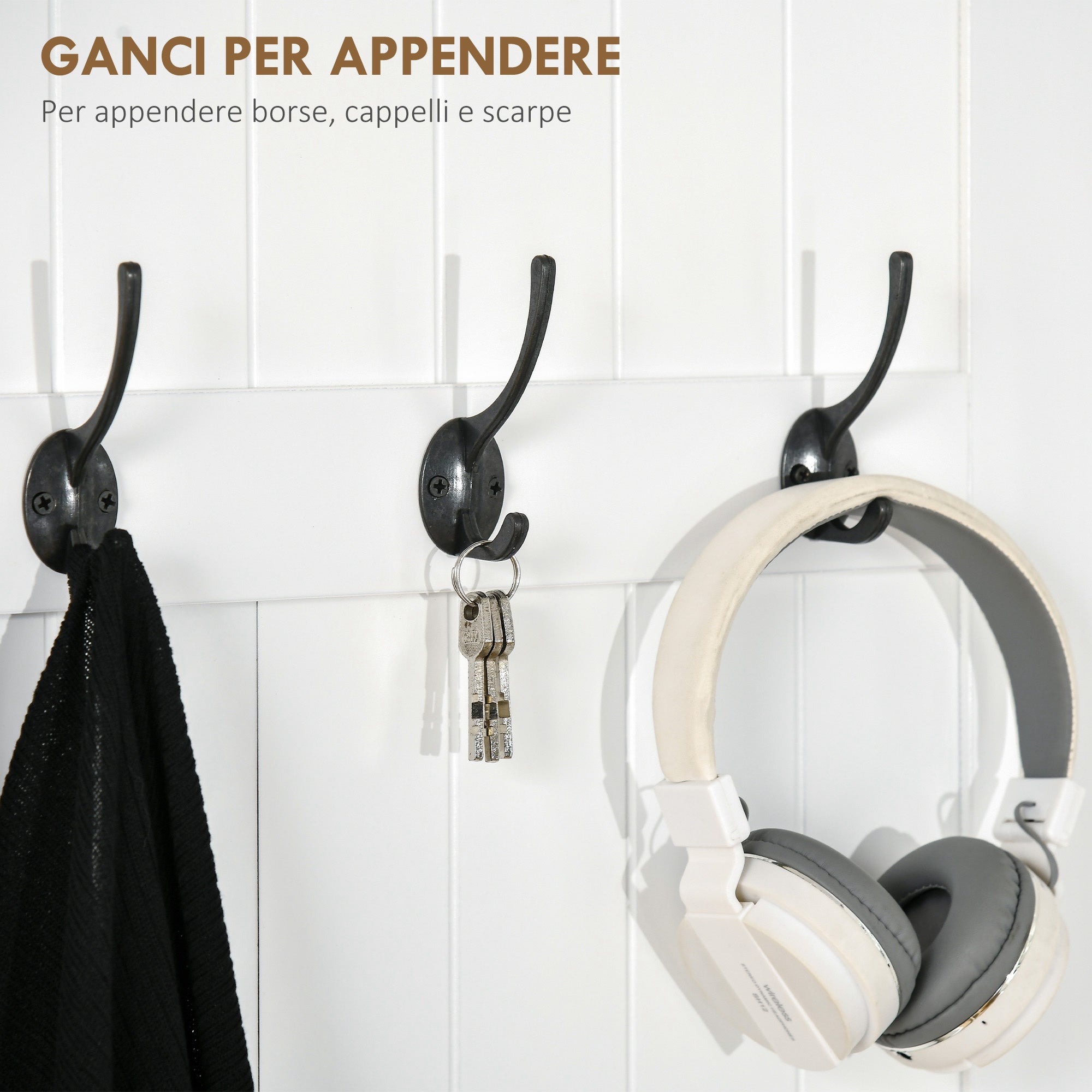 HOMCOM Appendiabiti Con Panca Contenitore In Mdf, Per Casa E Ingresso, Max.100kg - 71.5 X 39.5 X 170cm, Bianco - 5