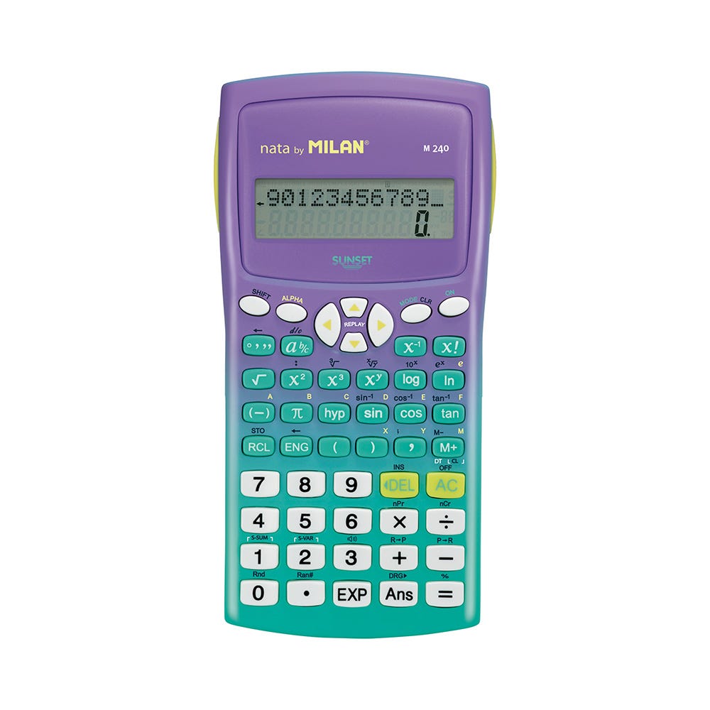 BLÍSTER CALCULADORA CIENTÍFICA M240 SUNSET VERDE MILAN Leroy Merlin