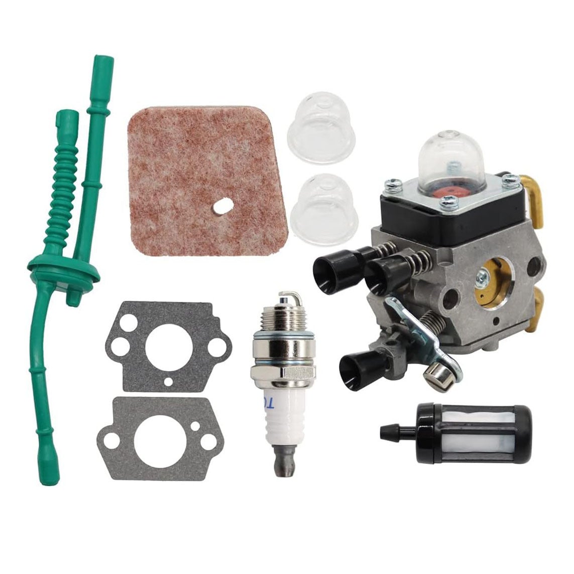Gaźnik do Stihl FS55 FS38 FS55R FS55RC HL45 KM55 C1Q-S63 C1Q-S69 Silnik Kosa Podkaszarka z Uszczelką Świeca Zapłonowa Gąbka Filtr Przewód