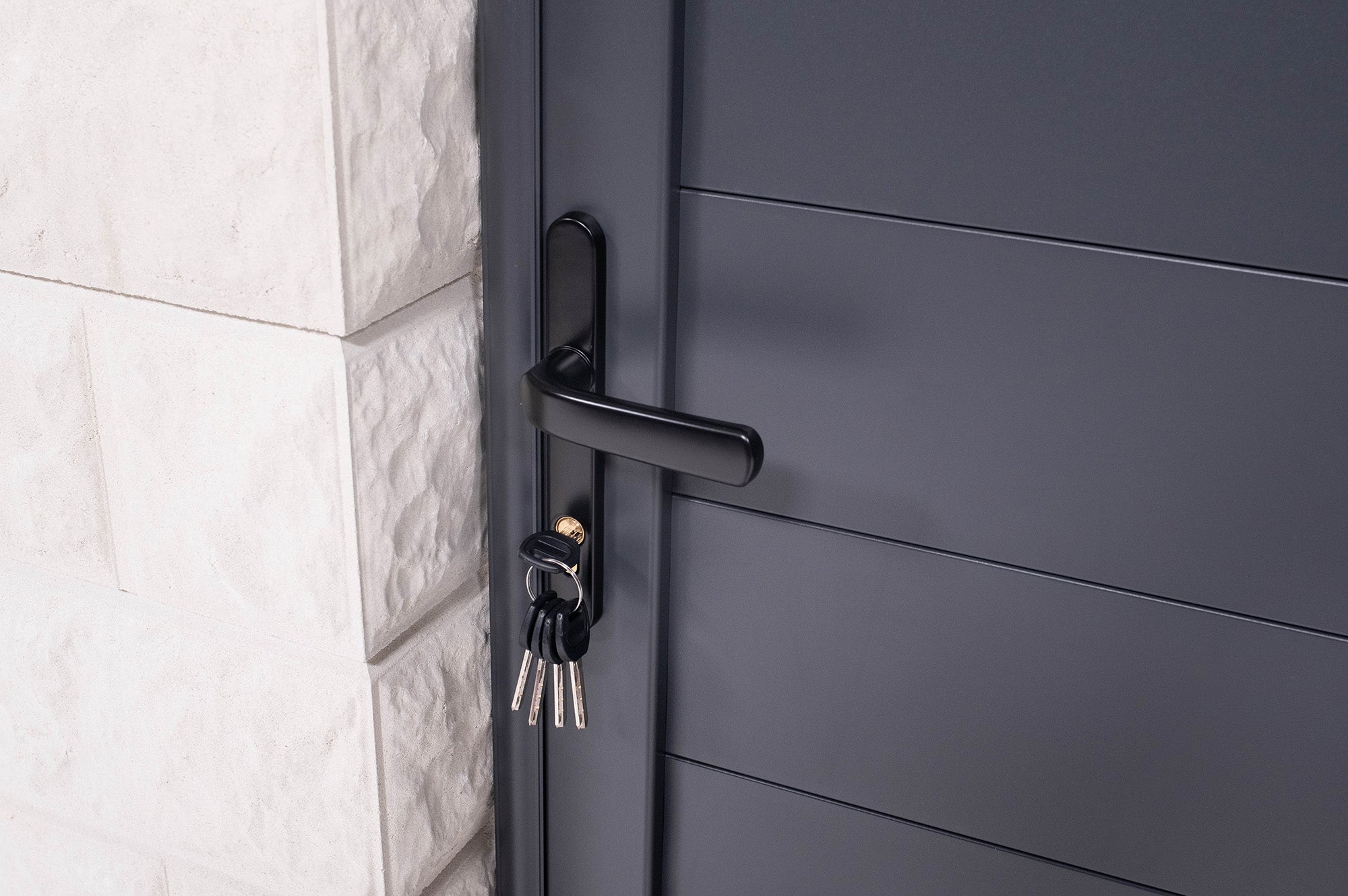 Portillon 1m EIGER H.140cm aluminium gris - 4