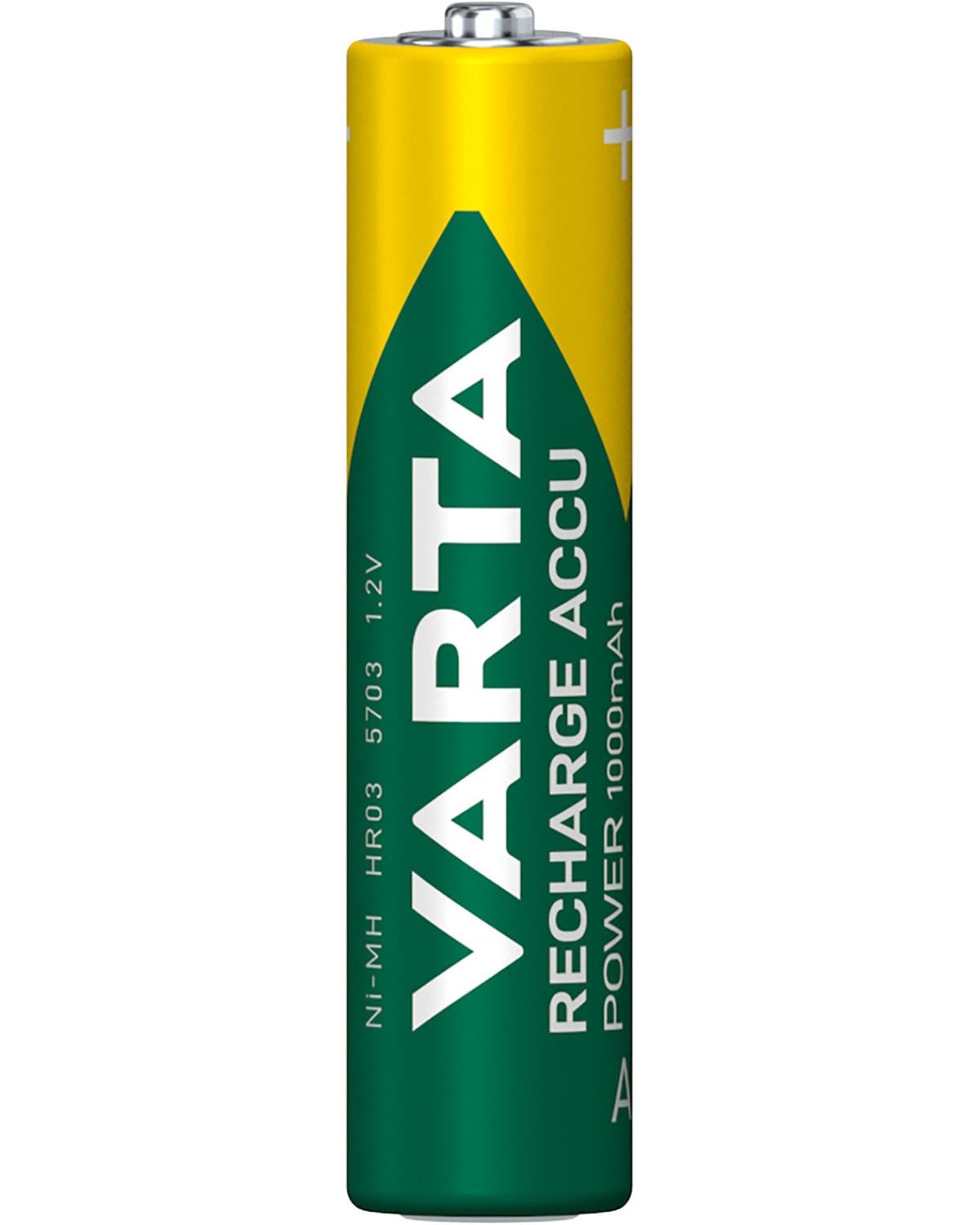 4 Piles LR03 VARTA AAA Accu Power Rechargeables 1000mAh - 3