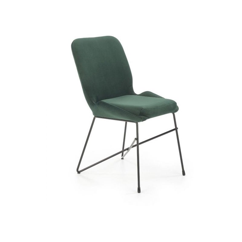Krzesło tapicerowane K454 VELVET ciemnozielone