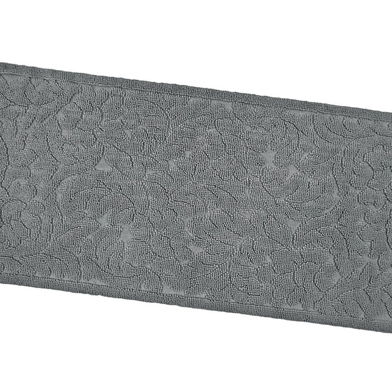 Dywan Miękki Bawełna 63x140 Cm Jednolity Kolor Dywanik Przyłóżkowy Łazienka Chłonny Antypoślizgowy Szary