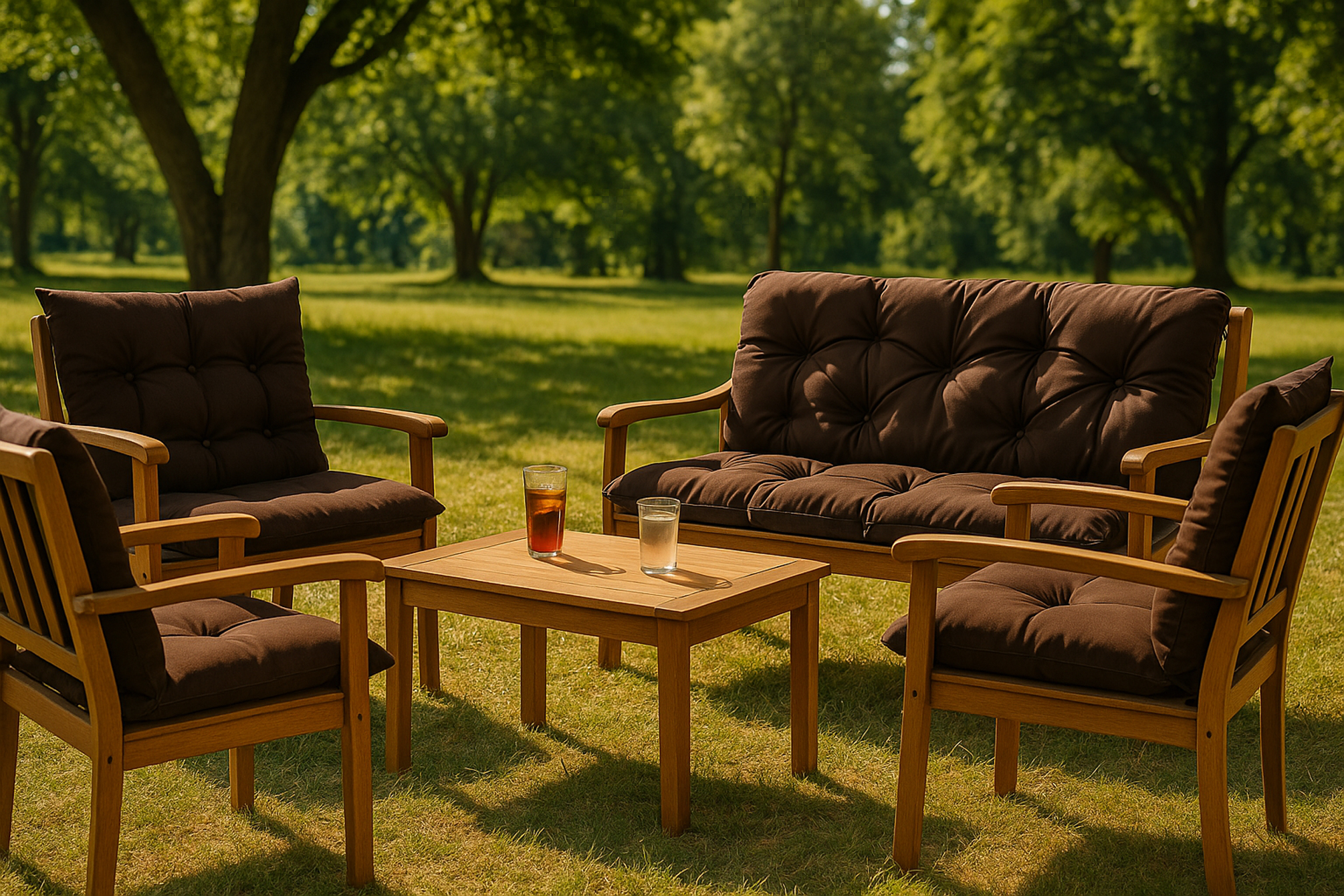 Coussin pour banc de jardin 150x50x40cm, coussin de jardin Marron, coussin de banc de jardin, coussin de balançoire, coussin de banc extérieur - 6