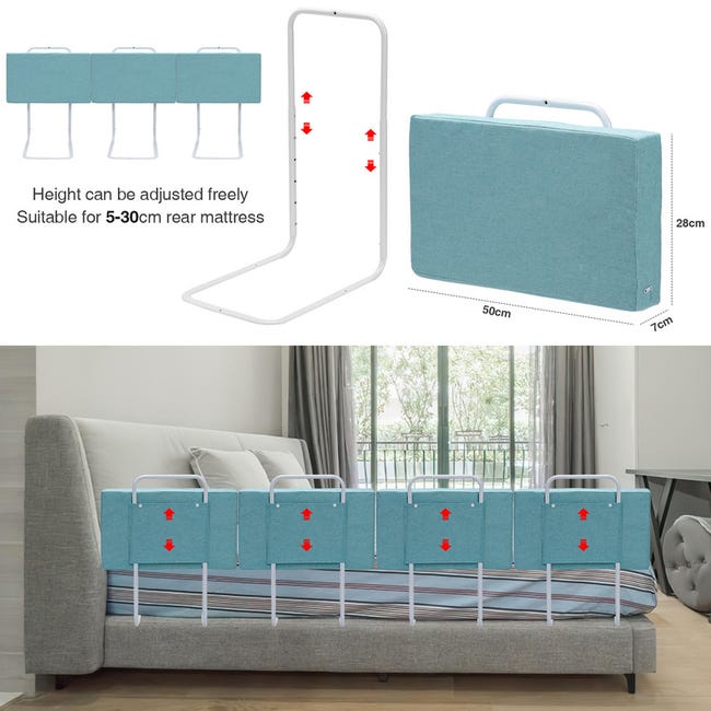 HENGMEI Barrière de lit Réglable en hauteur 150 cm Protection anti HENGMEI Barrière de lit Réglable en hauteur 150 cm Protection anti