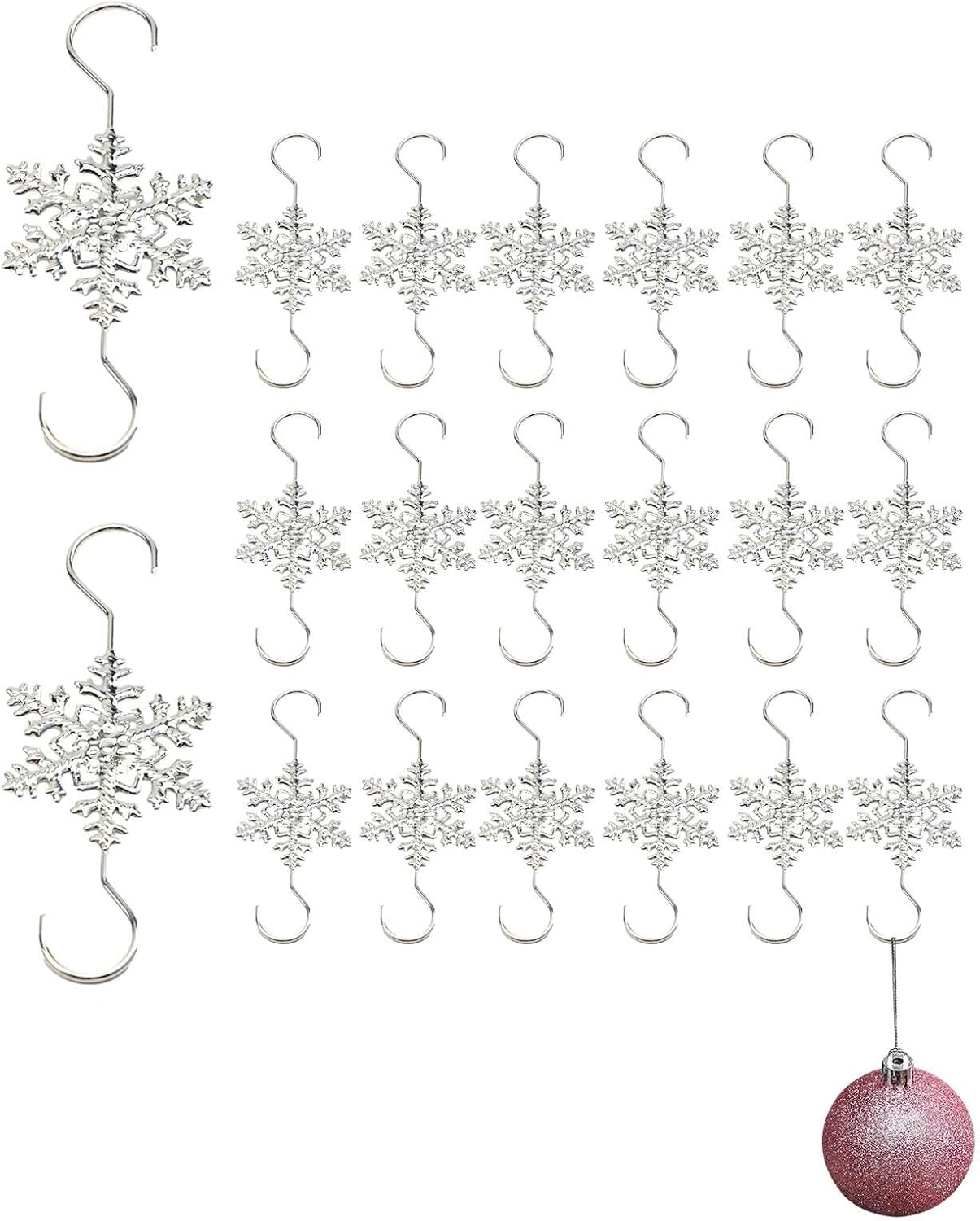 GHPKOTW 90 Pièces Crochets Boules De Noël - Crochets S Or Argent Rouge Pour Sapin