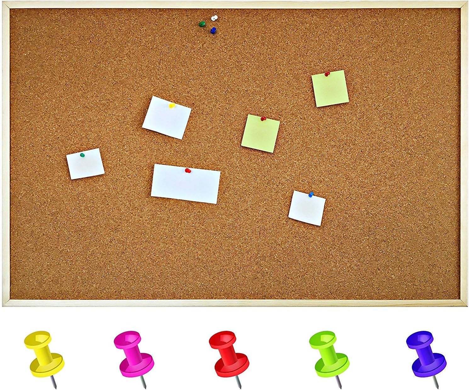 Creative home 120 x 90 cm (+/- 1 cm) xxl grande tablero de corcho pizarra   para anuncios con marco grueso de madera de pino pared   oficina, colegio
