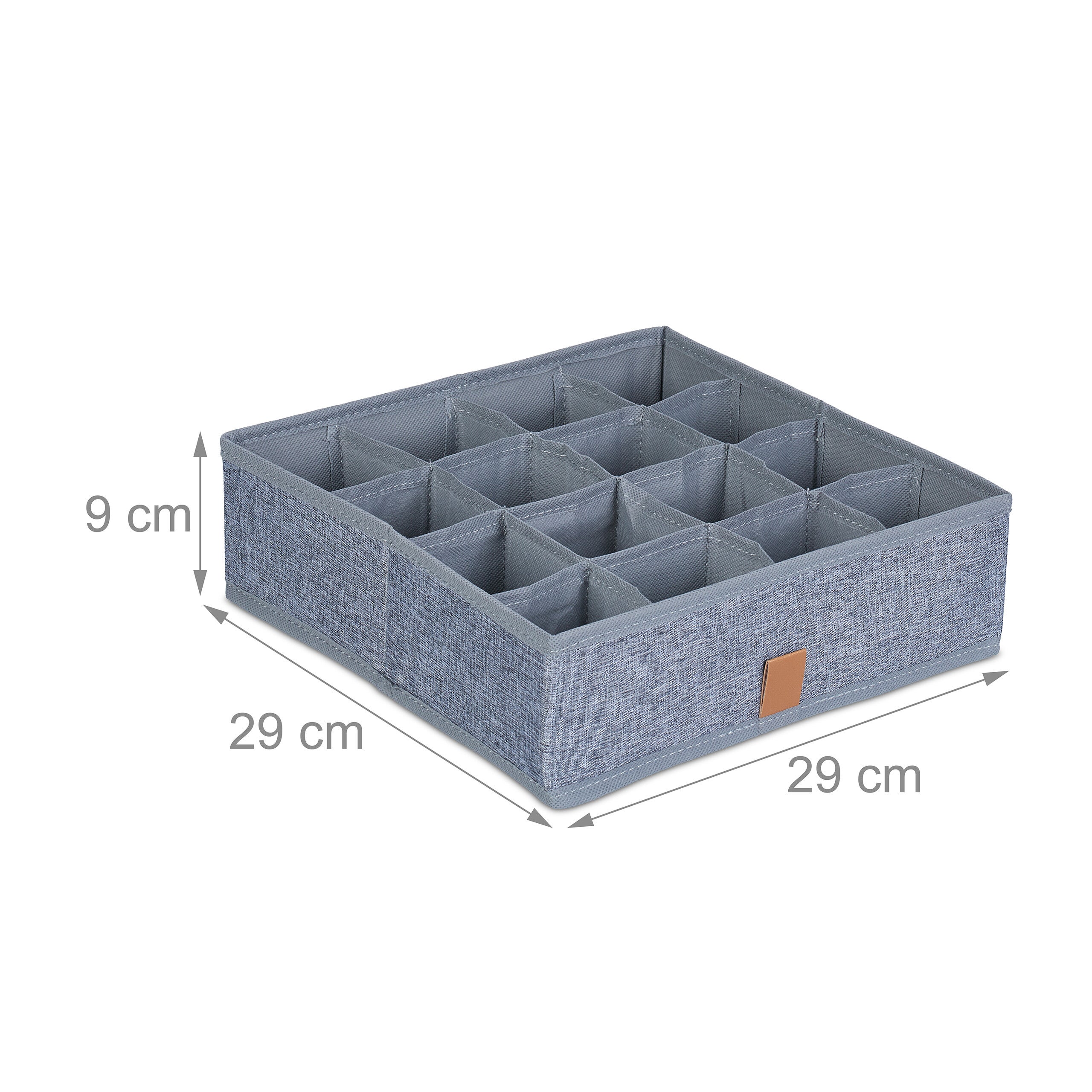 organiseurs sous-vêtements, lot de 4, pour chaussettes, cravates, foulards, boîtes de rangement, gris, Relaxdays - 4