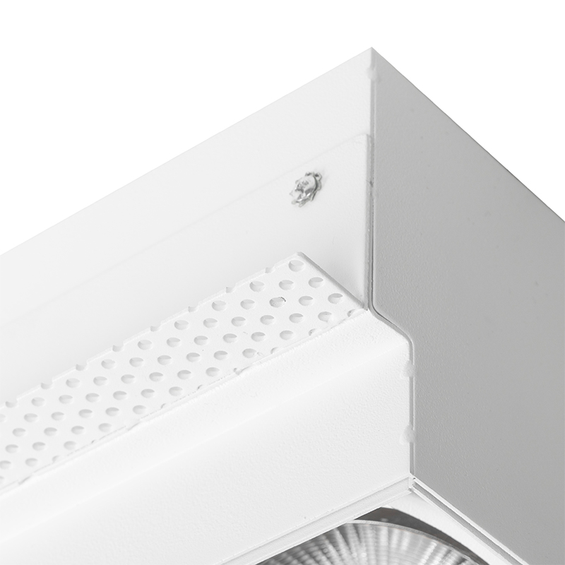 Set di 6 faretti da incasso bianchi GU10 AR111 senza bordi 2 luci - Oneon - 8