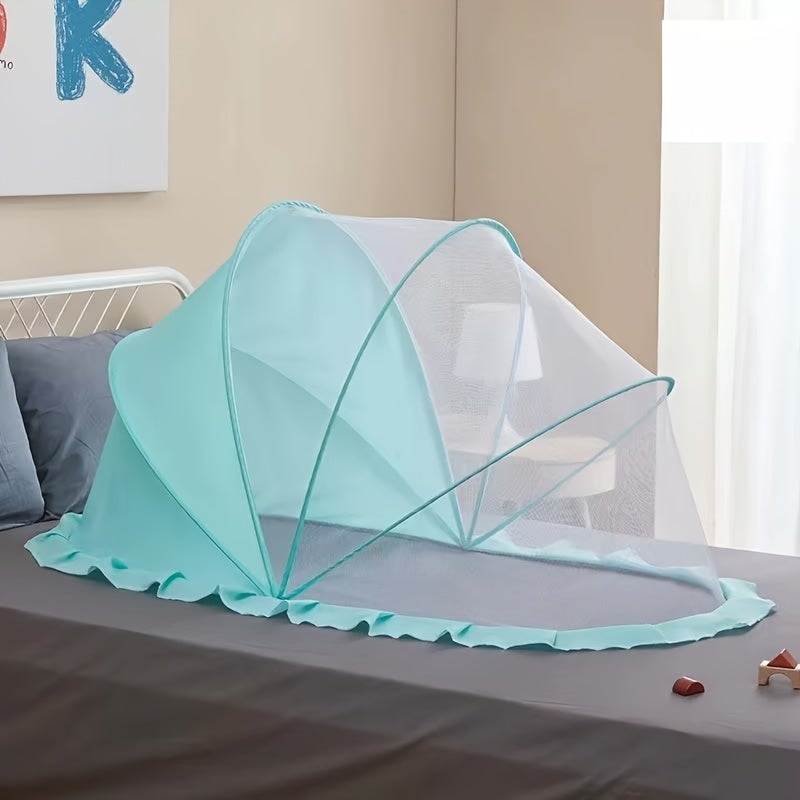 Nicoone Moustiquaire pour Berceau Nouveau-né bébé dôme Filet Pliable Protection Insectes Dentelle délicate décoration Excellente respirabilité ( Bordure Fleurie
