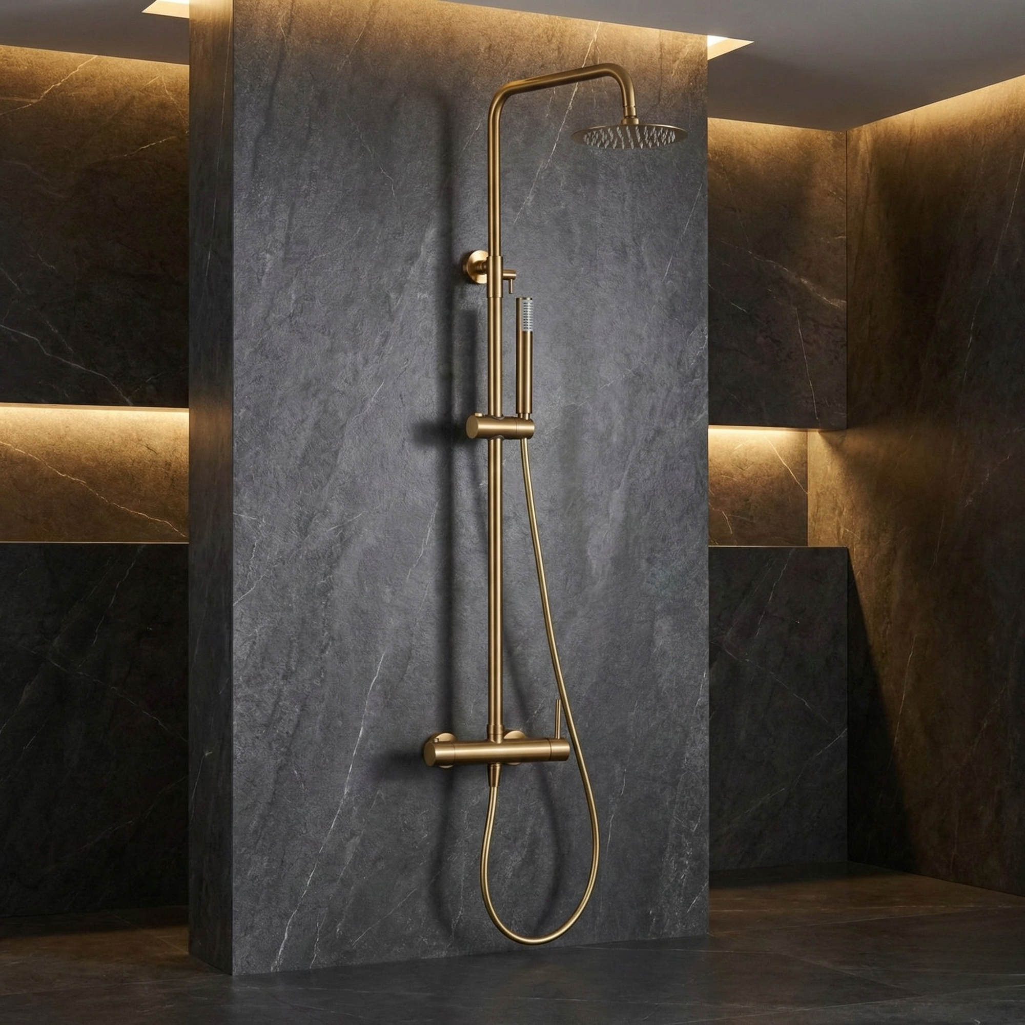 IMEX - Colonne Douche Dorée Salle de Bain | Colonne de Douche Laiton ...