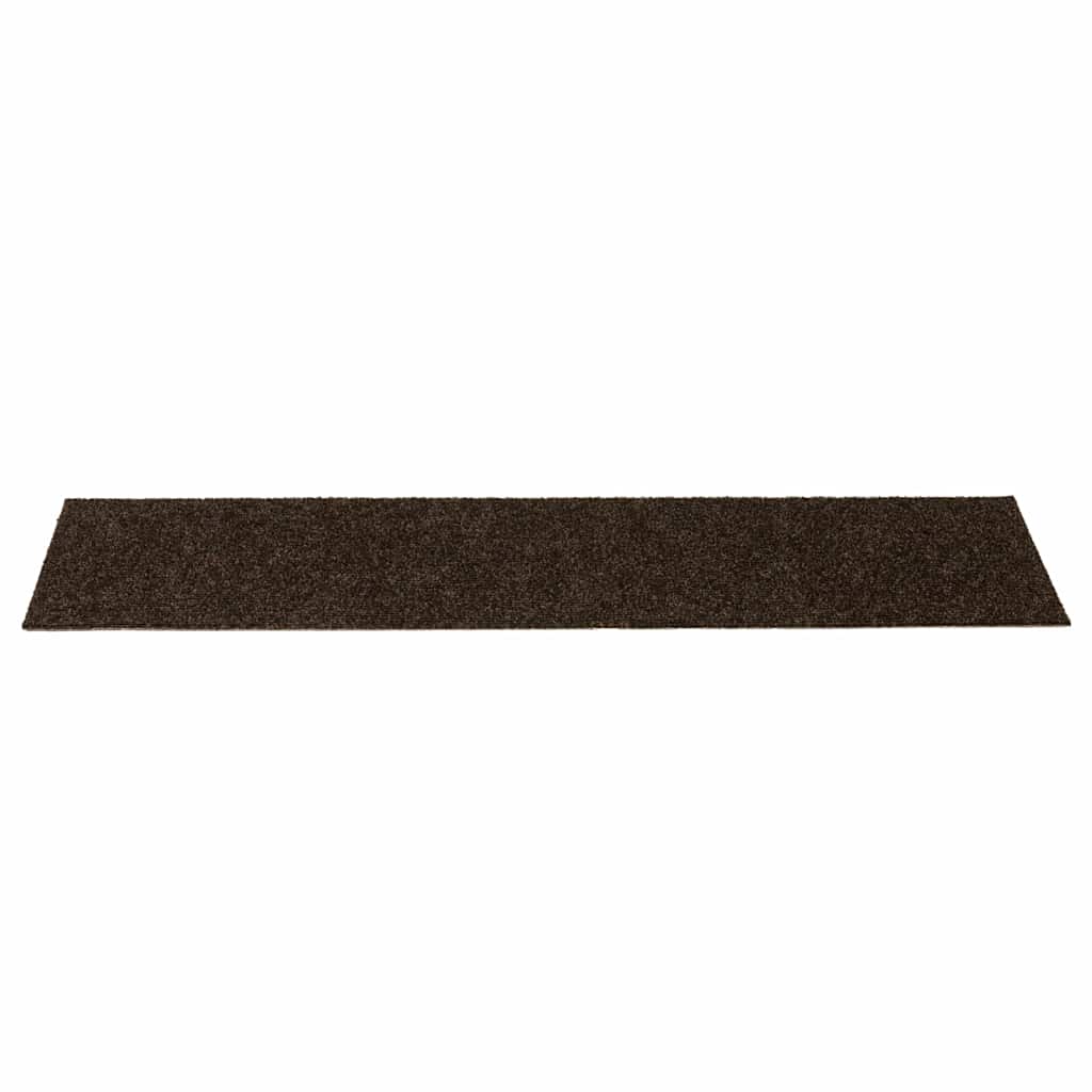 Tapis d'escalier autocollants 30 pièces 76 x 20 cm Marron Rectangulaire vidaXL - 5