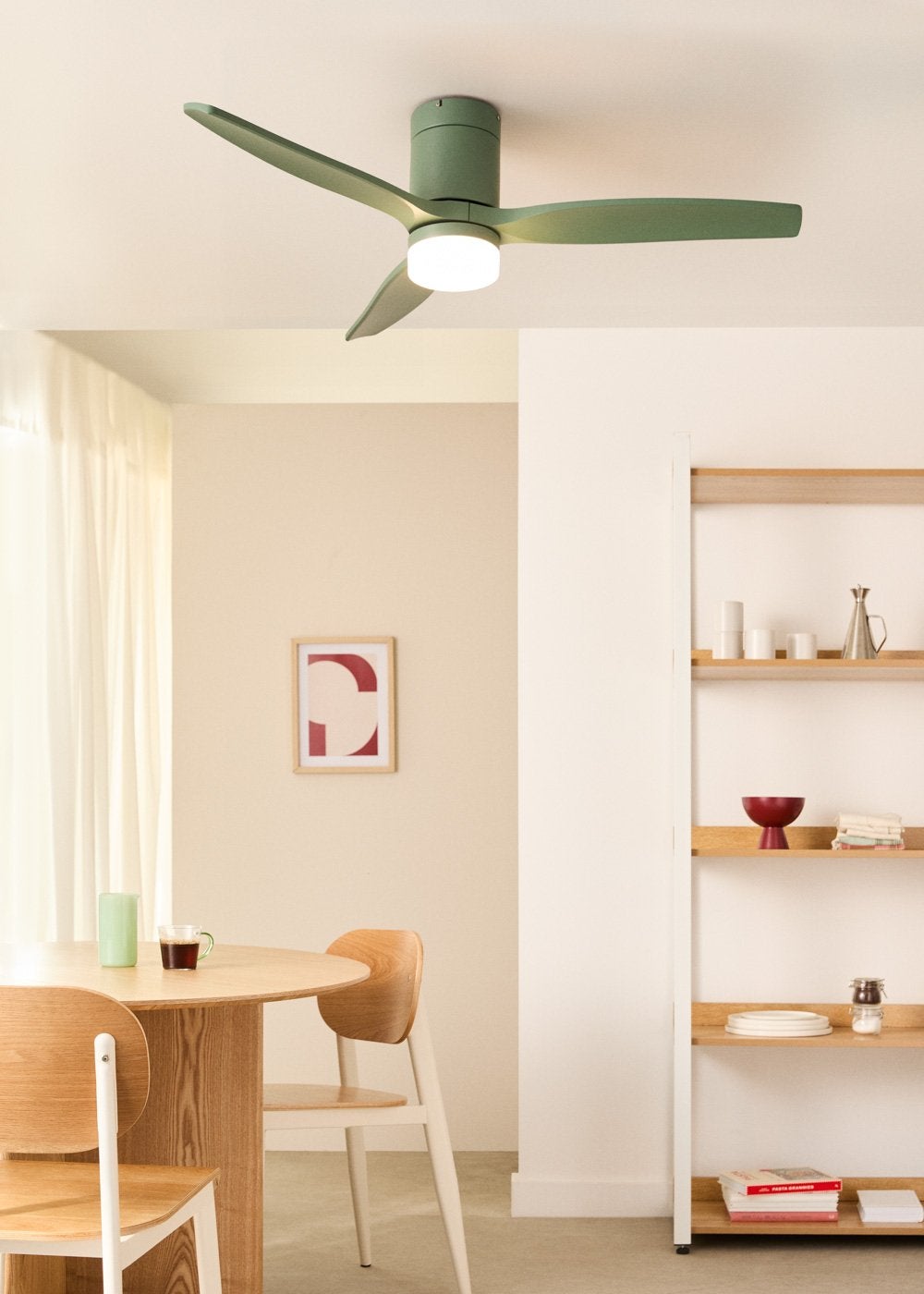 Ventilatore Da Soffitto DC WINDCALM - Motore Silenzioso, Timer 1-8h, Funzione Estate/Inverno, Bianco - Foto 6