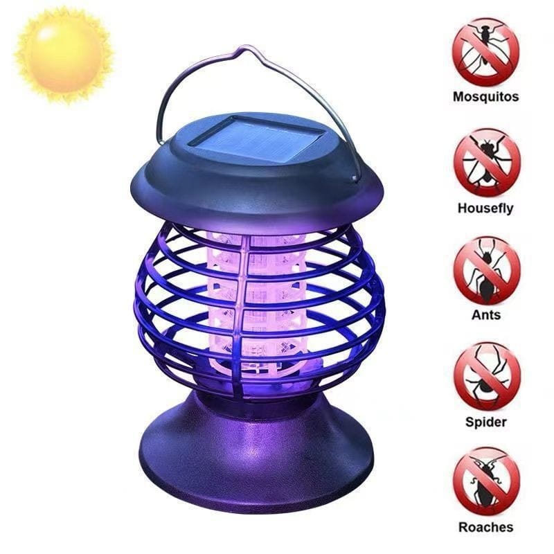 Przenośna lampa solarna przeciw komarom – owadobójcza – wodoodporna lampa zewnętrzna do ogrodu i trawnika