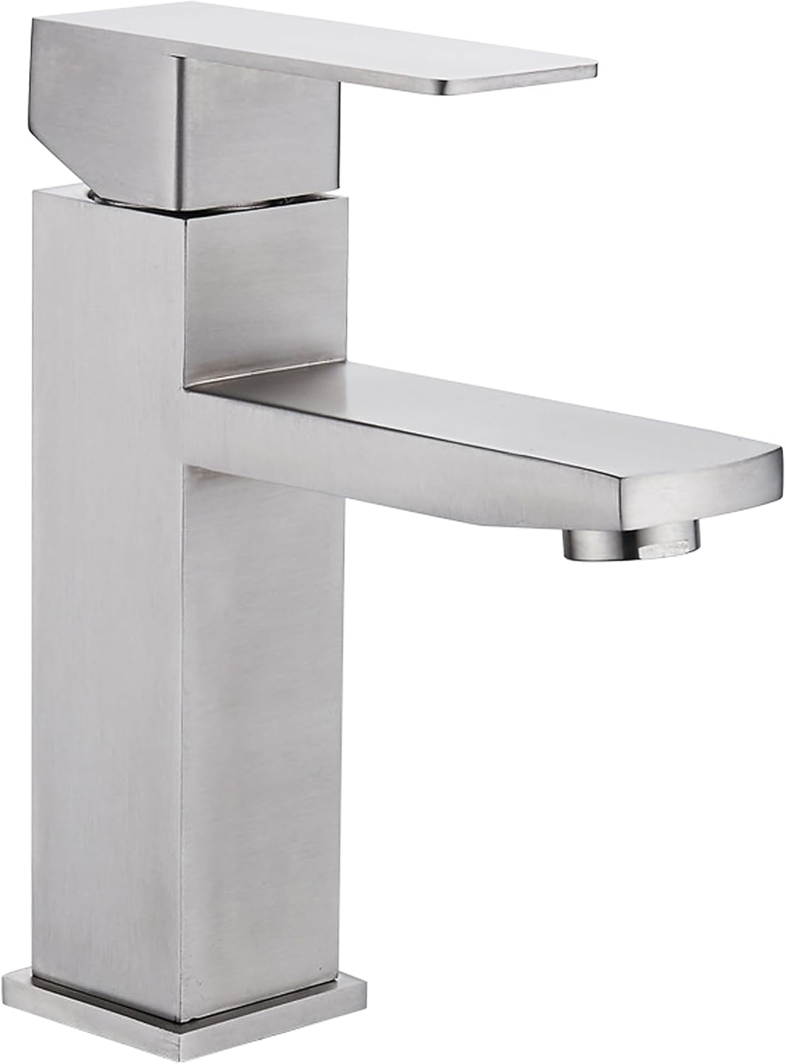 Bateria łazienkowa, jednouchwytowa bateria do ciepłej i zimnej wody ze stali nierdzewnej, w zestawie 2 węże, bateria umywalkowa