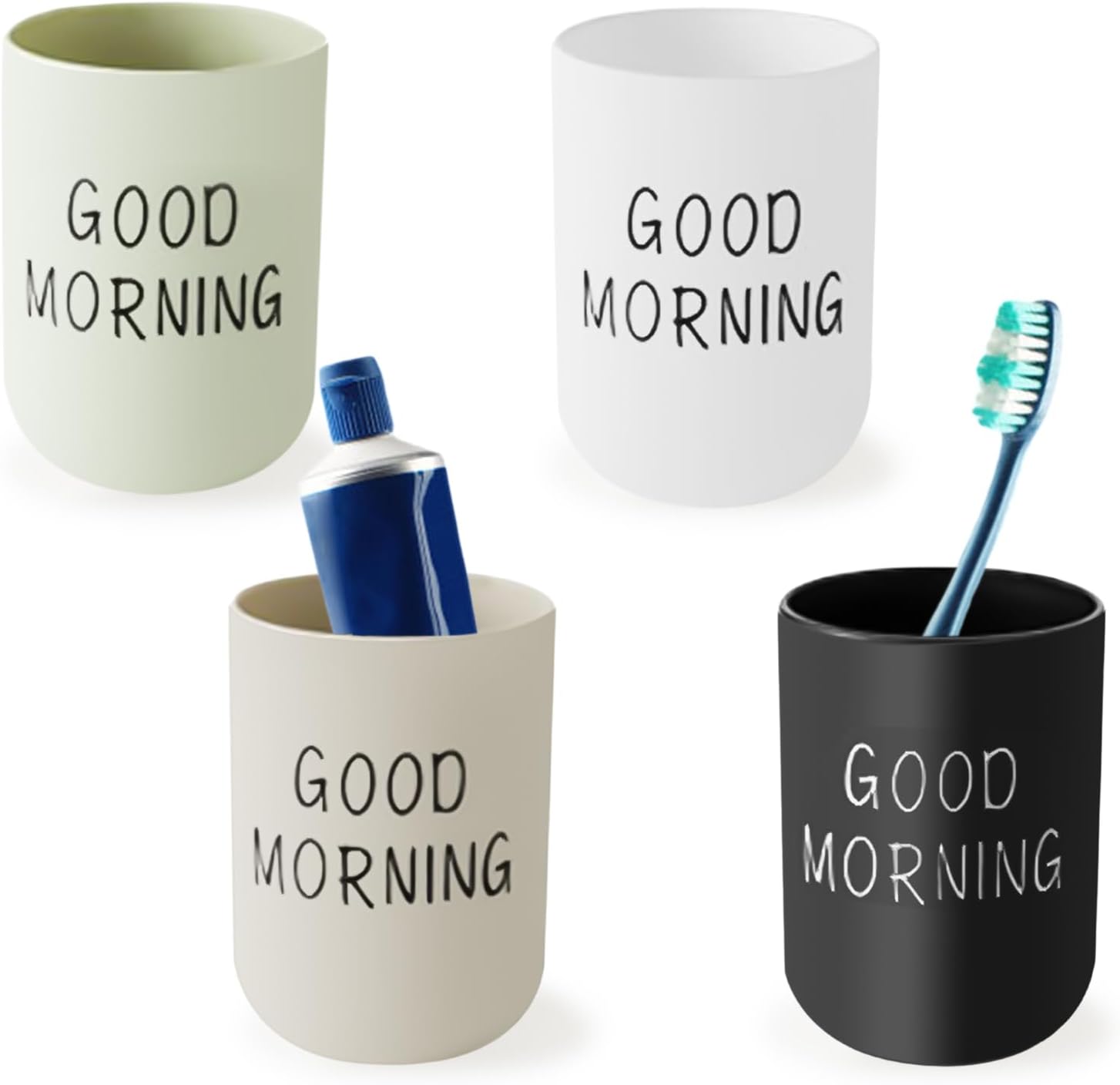 Topsky Lot De 4 Gobelets à Brosse à Dents Pour Enfants - En