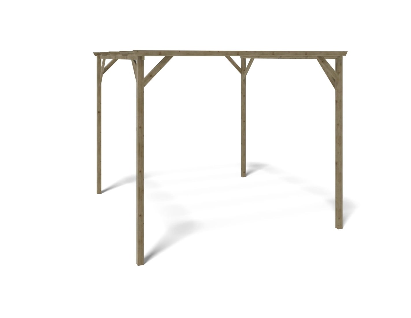 Carport Wiata garażowa ALTANKA 3x3 m - 9 m2, drewniana, CAR12, 1szt.