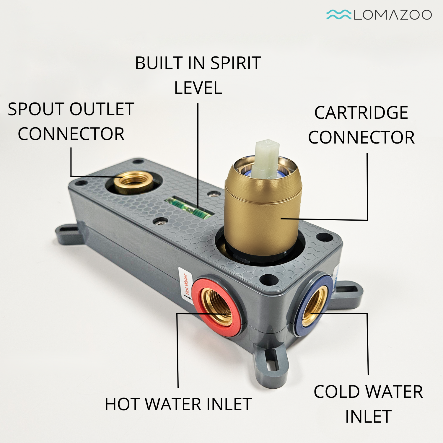 Rubinetto miscelatore lavabo incassato - oro dorato - LOMAZOO - Velar - 7