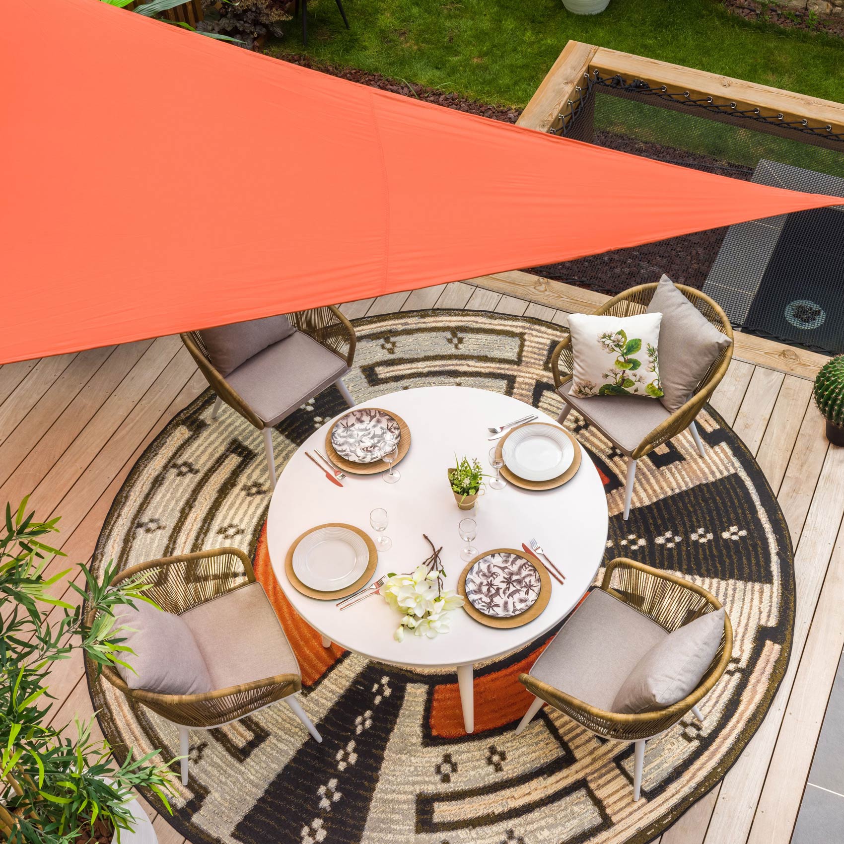 Table de jardin 6 personnes Capri JARDILINE Ø125 cm - 4