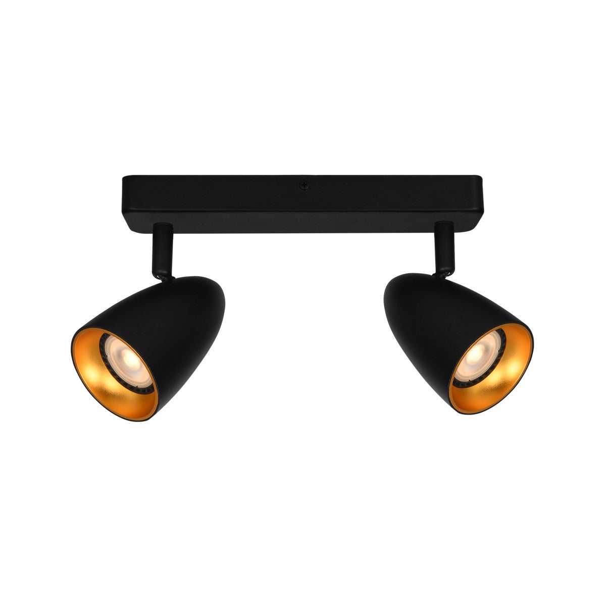 Reflektor sufitowy spot natynkowy Tino listwa czarno-złoty 2xGU10x10W wym: 14,1 x 24 x 7 cm aluminium Italux