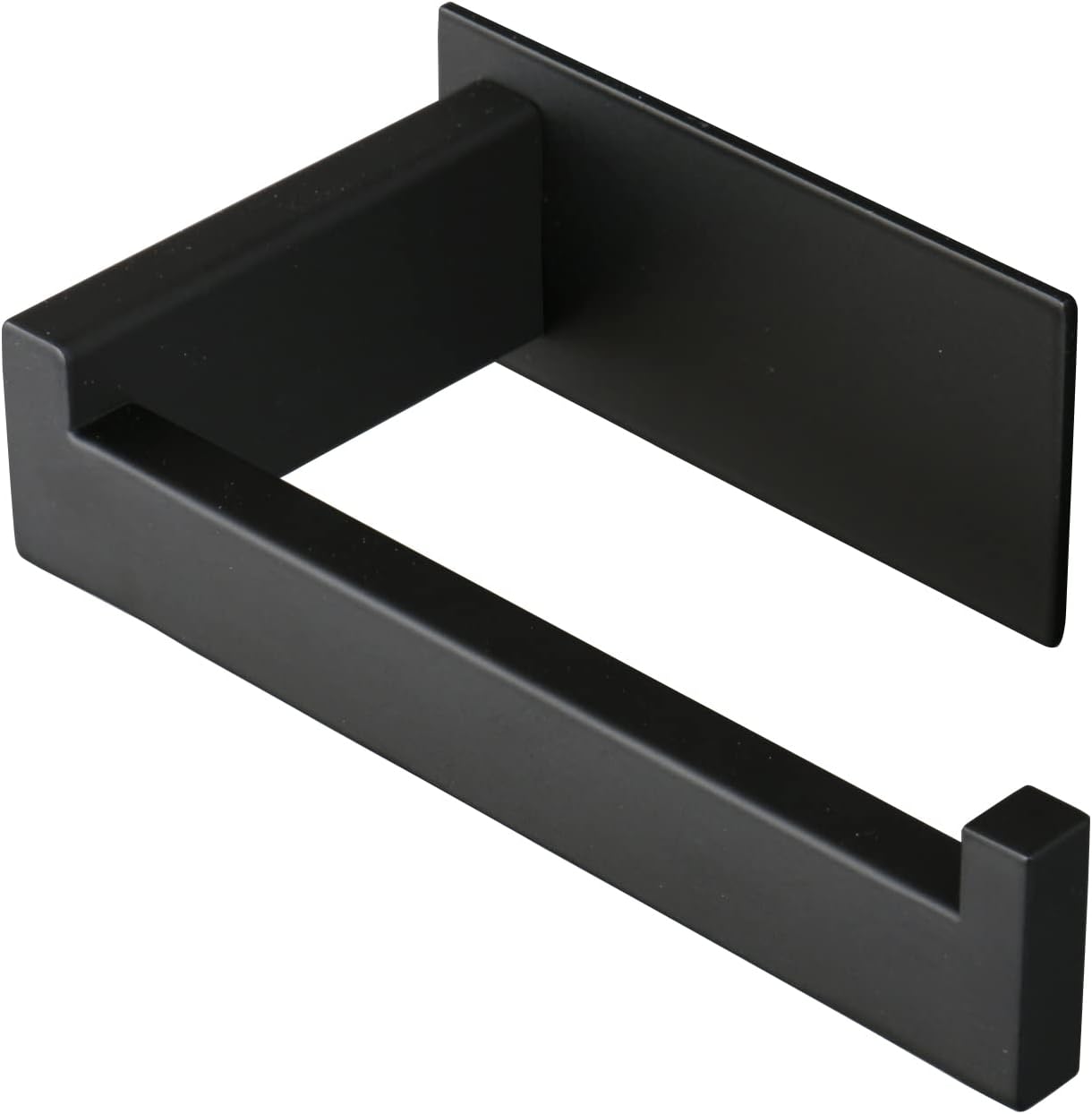 Samoprzylepny uchwyt na papier toaletowy, uchwyt na papier toaletowy ze stali nierdzewnej, nie wymaga wiercenia (1 sztuka, czarny)