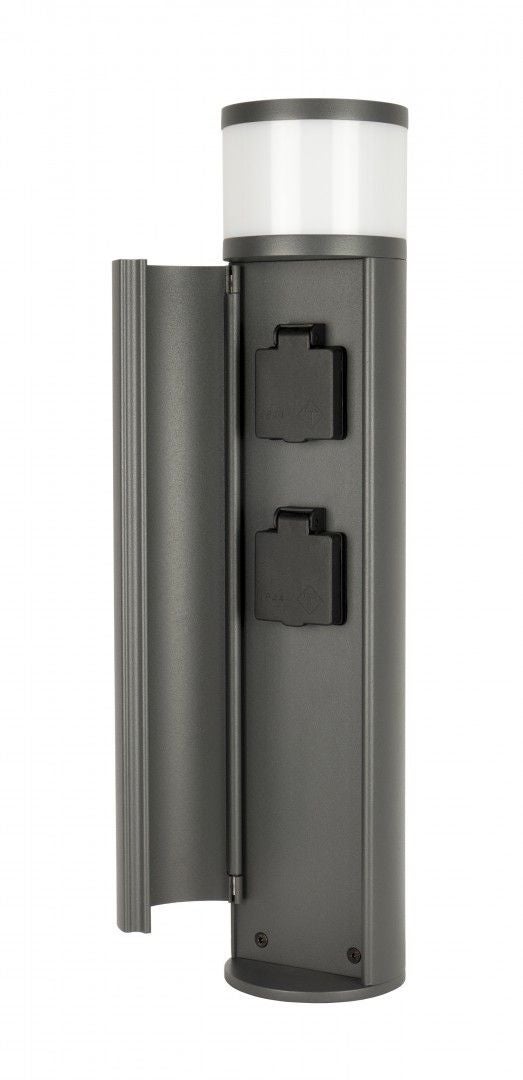 Słupek oświetleniowy z gniazdami 230V 1xG9 ciemno-szary IP54 SU-MA EL3113