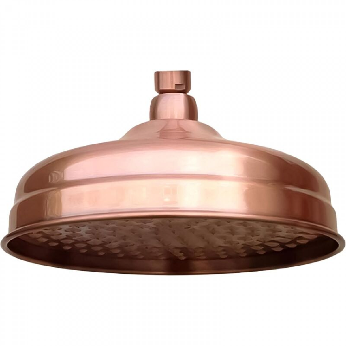 Roseta de ducha redonda de cobre rojo antiguo con tubo de extensión para rociador de ducha con efecto lluvia accesorio de fijación mural para el baño