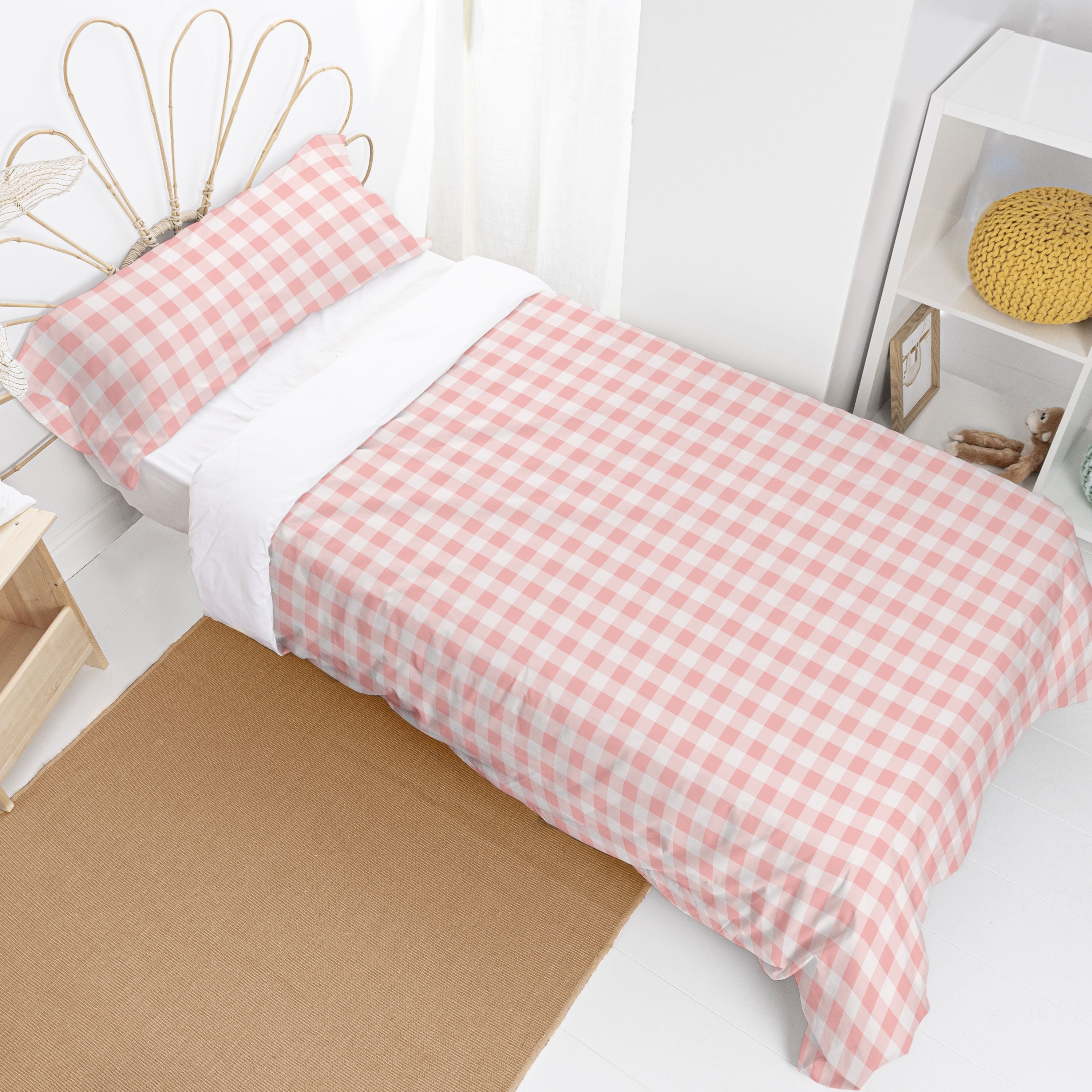 Vichy Parure housse de couette 180x220 cm | Leroy Merlin