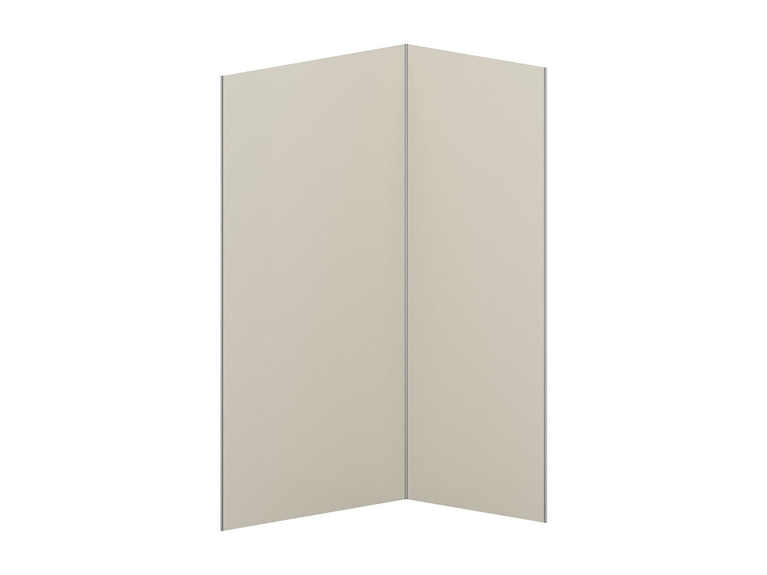 Zestaw 2 paneli ściennych prysznicowych z aluminium w kolorze kości słoniowej z profilami - szer. 90 x szer. 120 x wys. 210 cm - ITZIAR