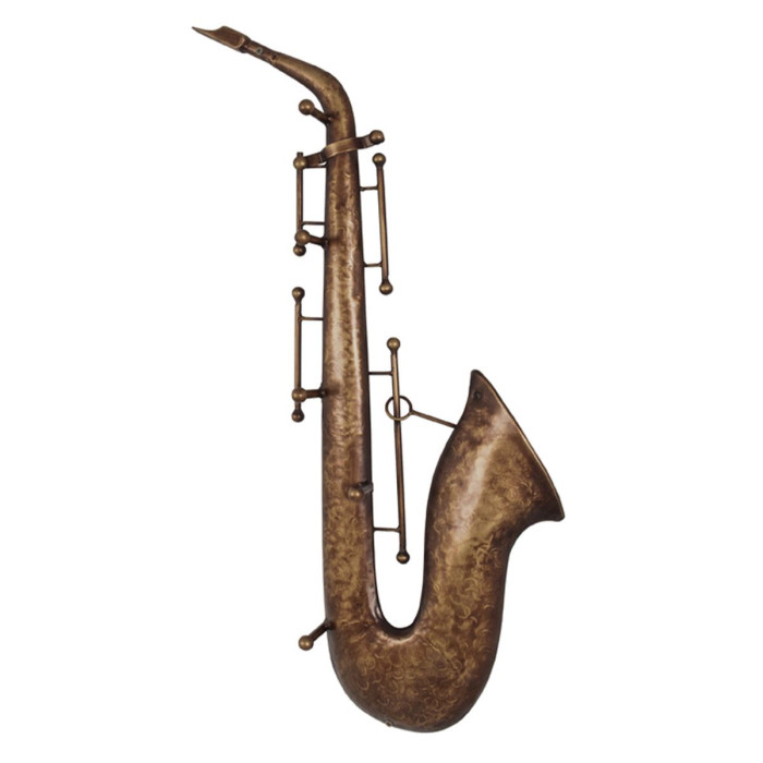 Patère Murale Vintage "Saxophone" 69cm Marron Leroy Merlin