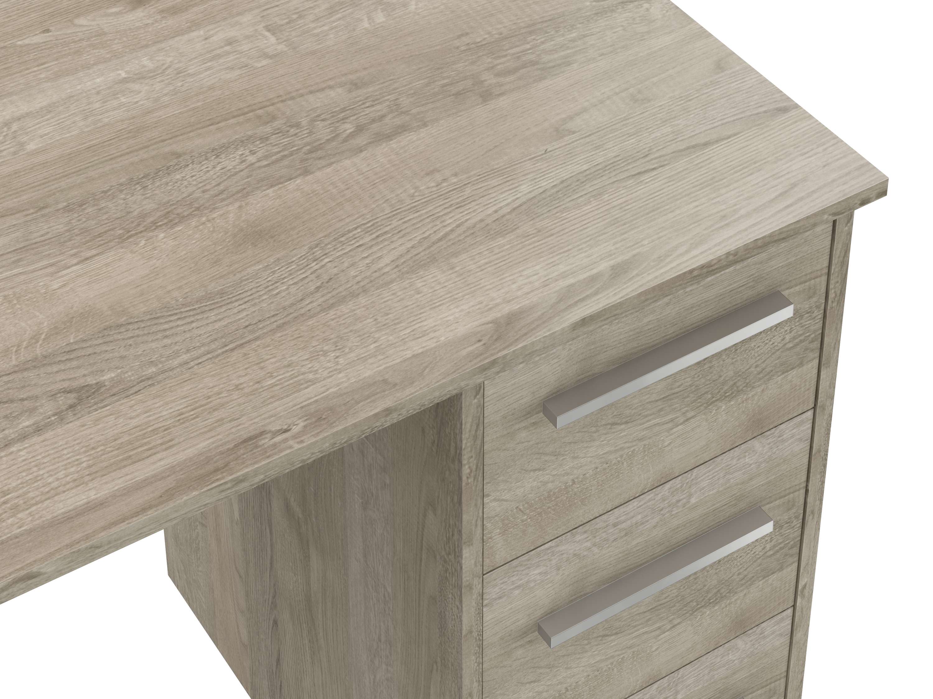 Bureau SAME 3 tiroirs 110x56x74 cm chêne TALESA - 5