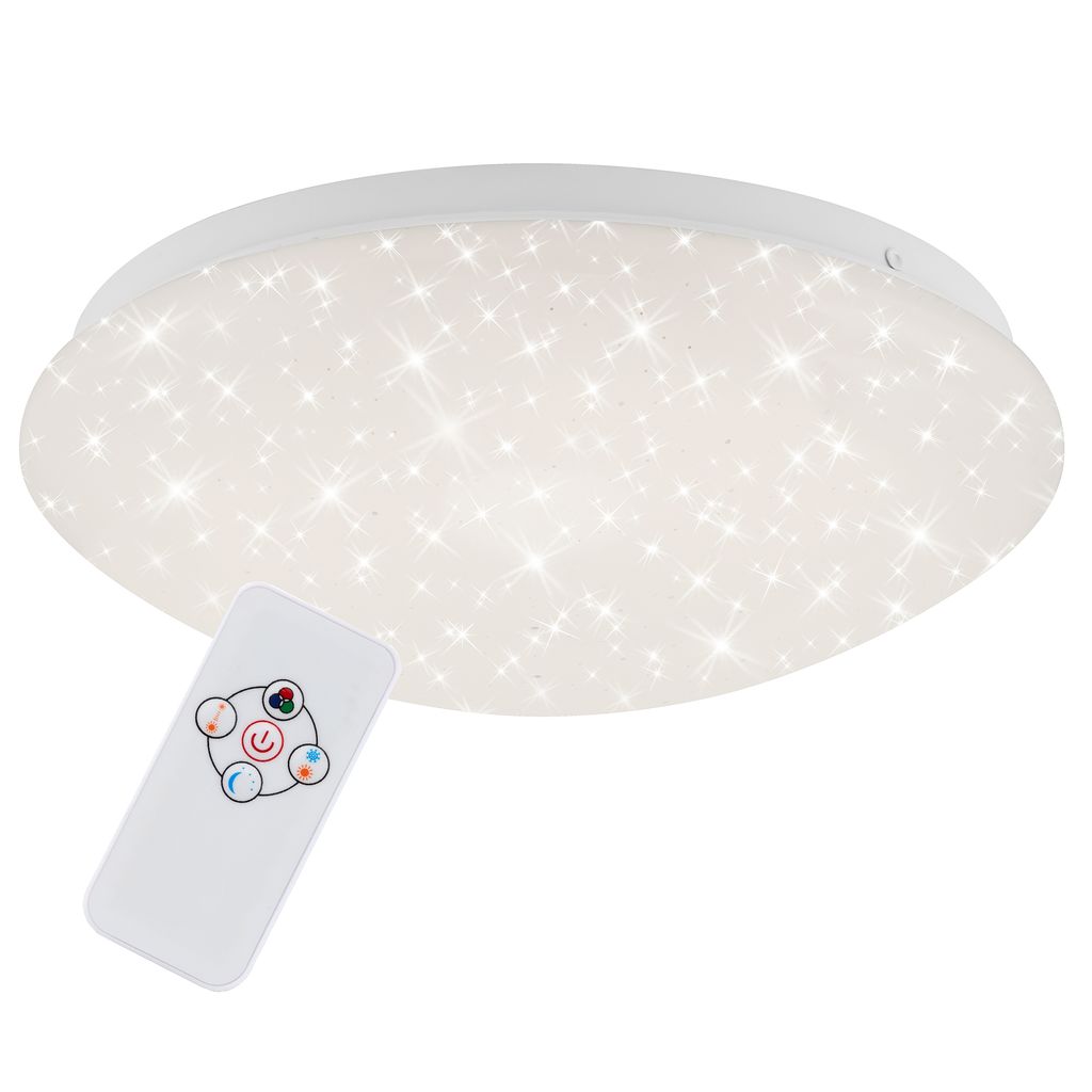 Plafonnier LED BRILONER LEUCHTEN MOON, 10 W, 700 lm, IP20, blanc, plastique-métal, intensité lumineuse variable, Ø 26 cm - 4