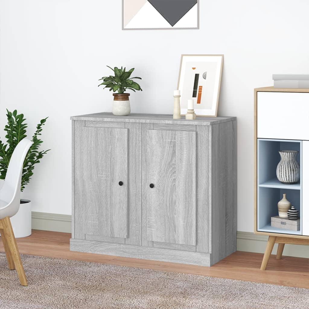 VidaXL Credenza In Legno Multistrato Rovere Sonoma – 40x35x70 Cm – Contenitore Con Gambe In Ferro - 2