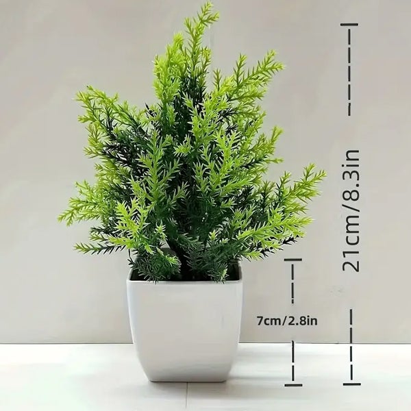 6Pcs Plantas artificiais de lavanda em vasos - Decoração de mesa/mesa com recipiente, plantas verdes de plástico duráveis, sem manutenção - 2