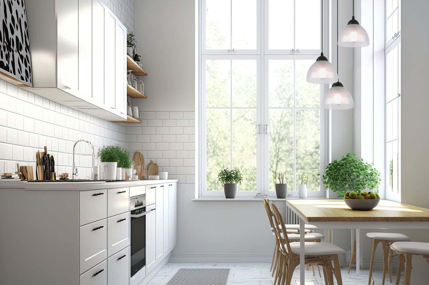 Lampa sufitowa wisząca Venice modern 3xE27 klosz półokrągły czarny/biały Light Home LH - 3