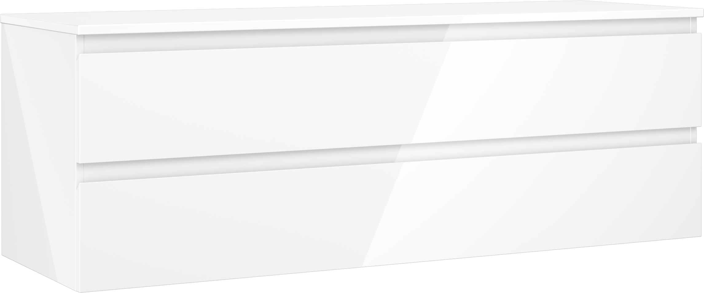 Mexen Orio szafka łazienkowa podumywalkowa 140 cm z blatem, 2 szuflady, biała połysk - 91A10-14047-2-BFFC00