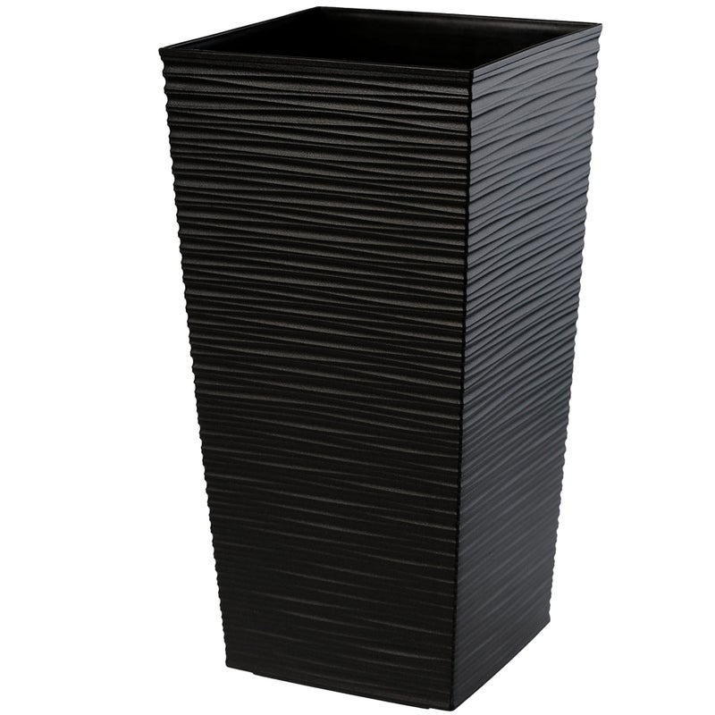 DONICZKA DONICA OGRODOWA + WKŁAD 18x36 cm WYSOKA DUŻA CZARNA TARAS KWIATY