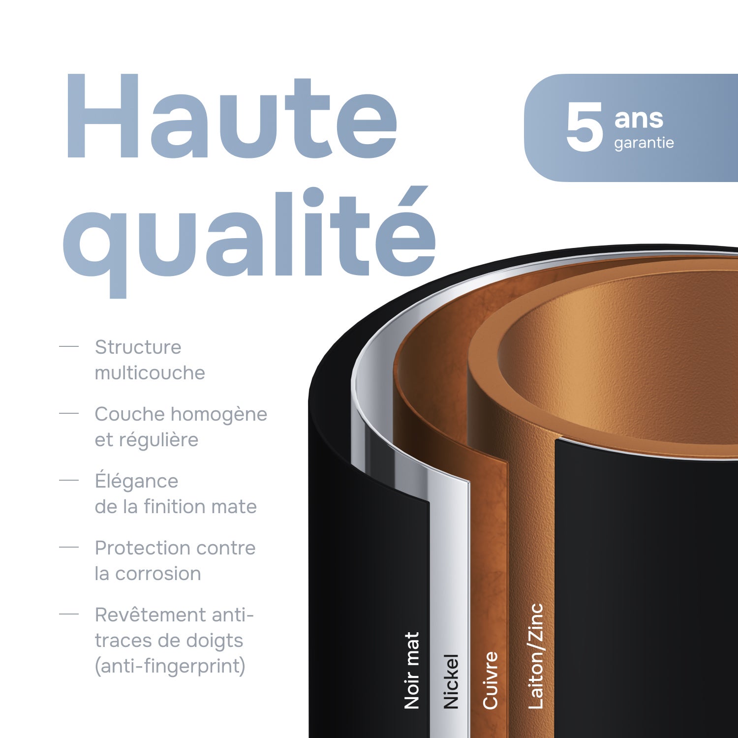 Mitigeur de Lavabo, Robinet de Lavabo avec bonde clic clac, Noir, taille M, FTA82222 AM.PM - 7
