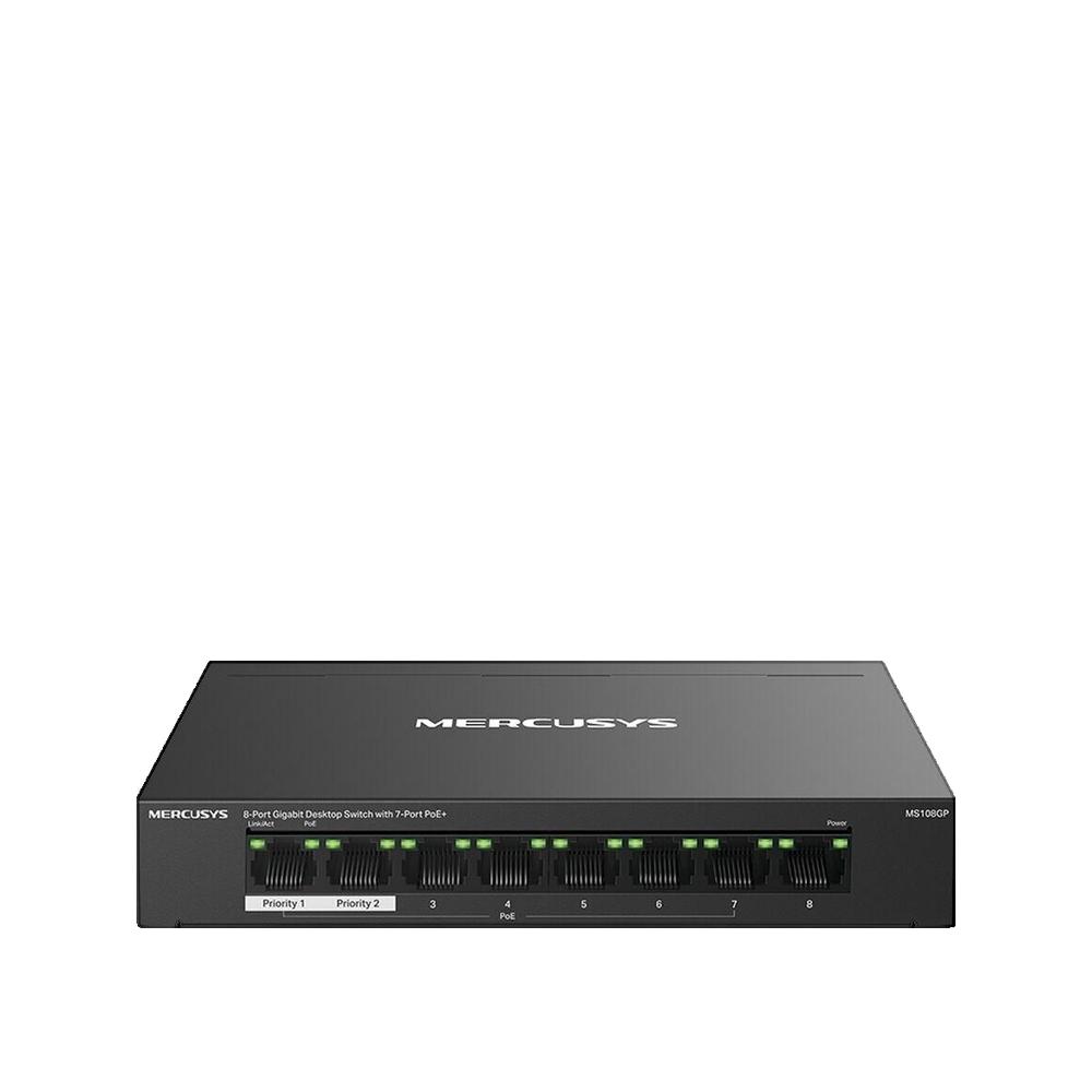 Mercusys Switch Poe+ No Gestionable Ms108gp 8P 10/100/1000 7P Poe+ 65W Ethernet Mini Desktop - Imagen 3