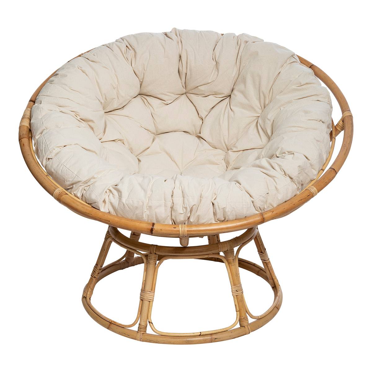 Atmosphera Créateur d'intérieur - Poltrona in rattan Seram -Papasan con cuscino -Interno ed esterno - Giardino, Terrazza, Balcone, Mobili da soggiorno - 3