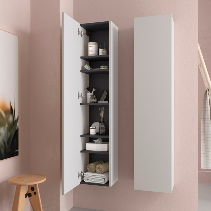 Colonne de salle de bain BEQUIA 140cm Blanc mat - 3