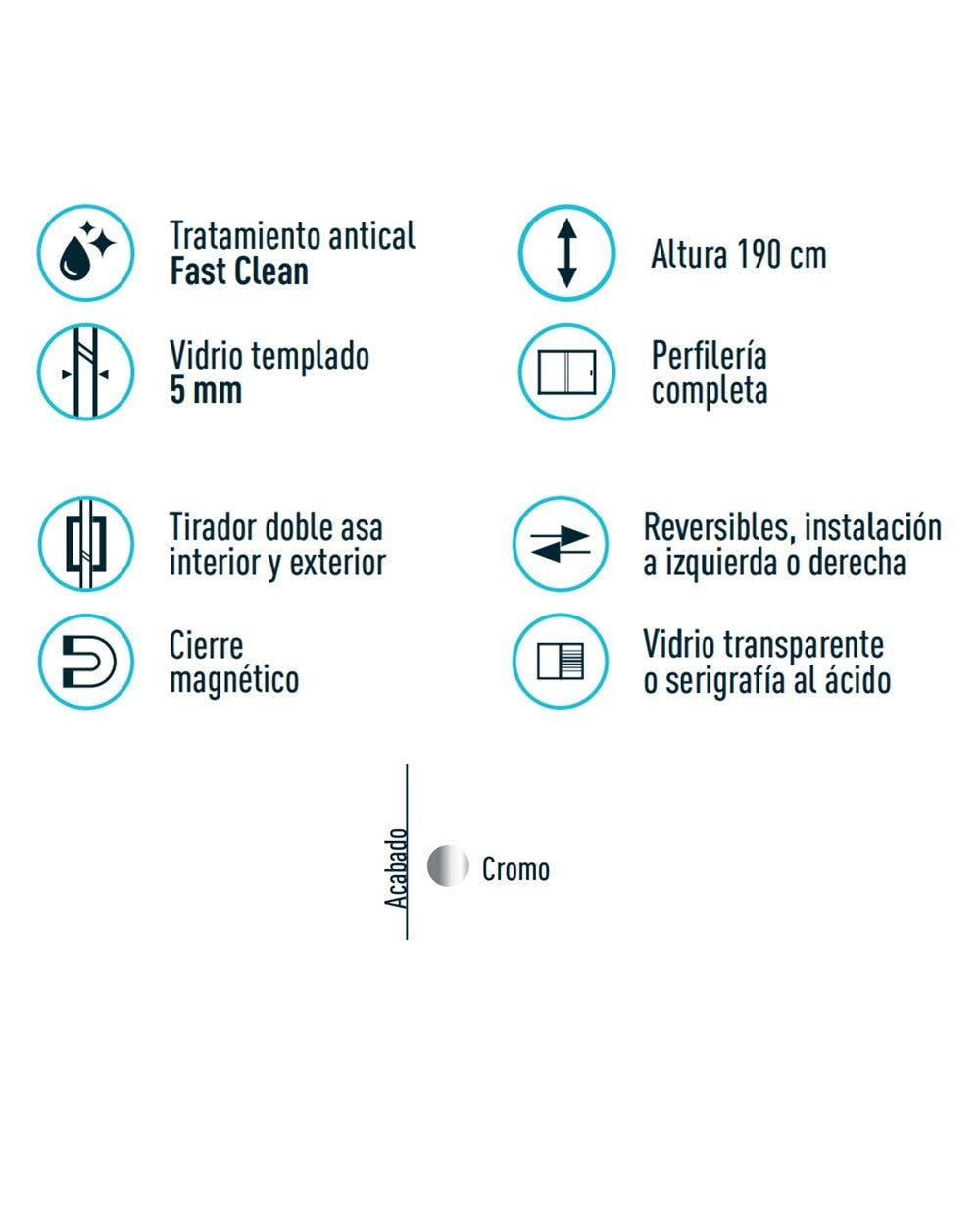 Box doccia angolare scorrevole 2 porte 2 fisse | Vetro anticalcare trasparente da 5 mm | Profilo cromato 140 cm (adattabile 136,5-138,5 cm) x 90 cm - 6
