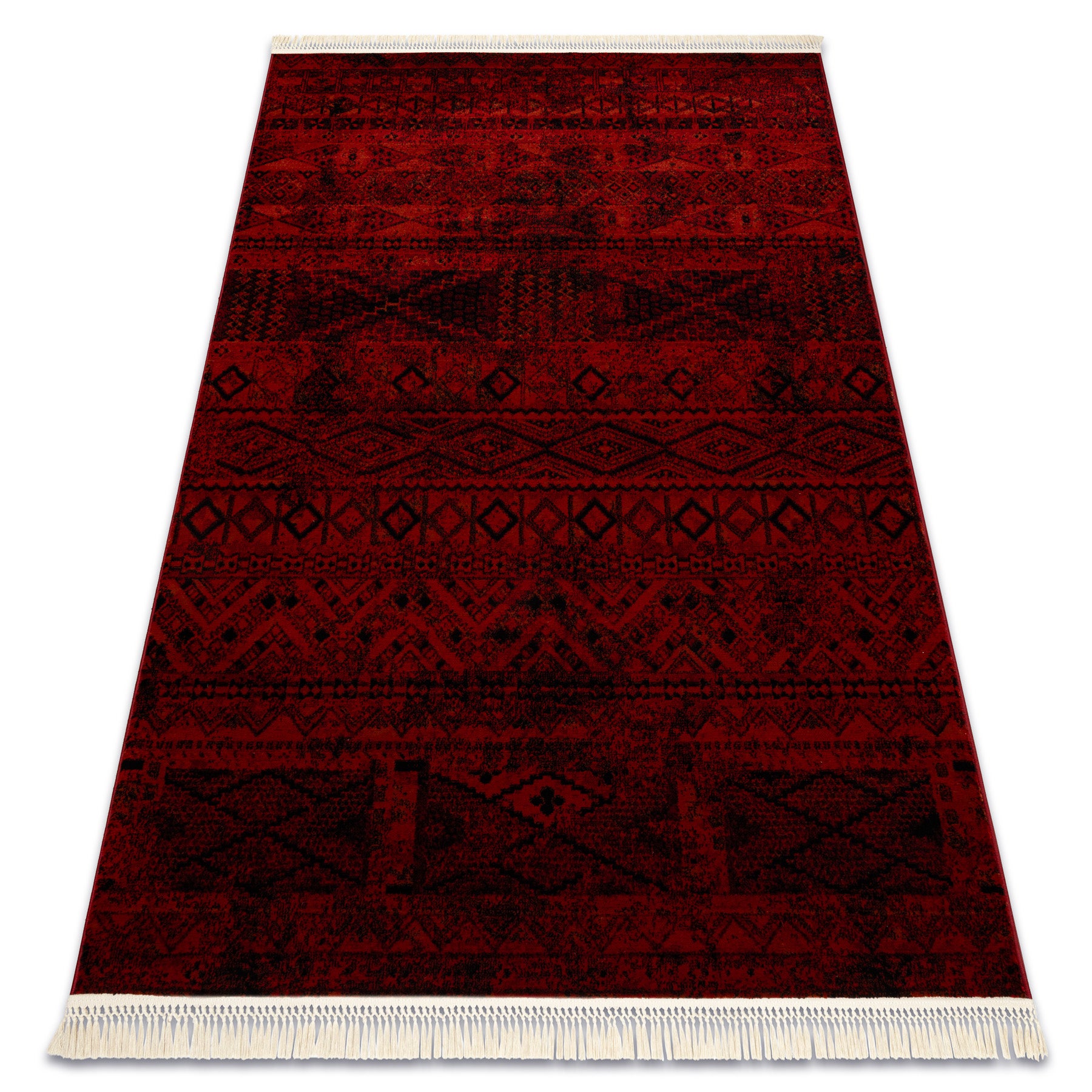 Dywan ORIENT 4722 bordo / czarny Orientalny, z frędzlami 200x290 cm