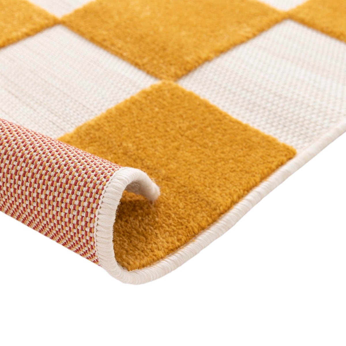 Tappeto moderno in rilievo giallo écru 200x290 - 4