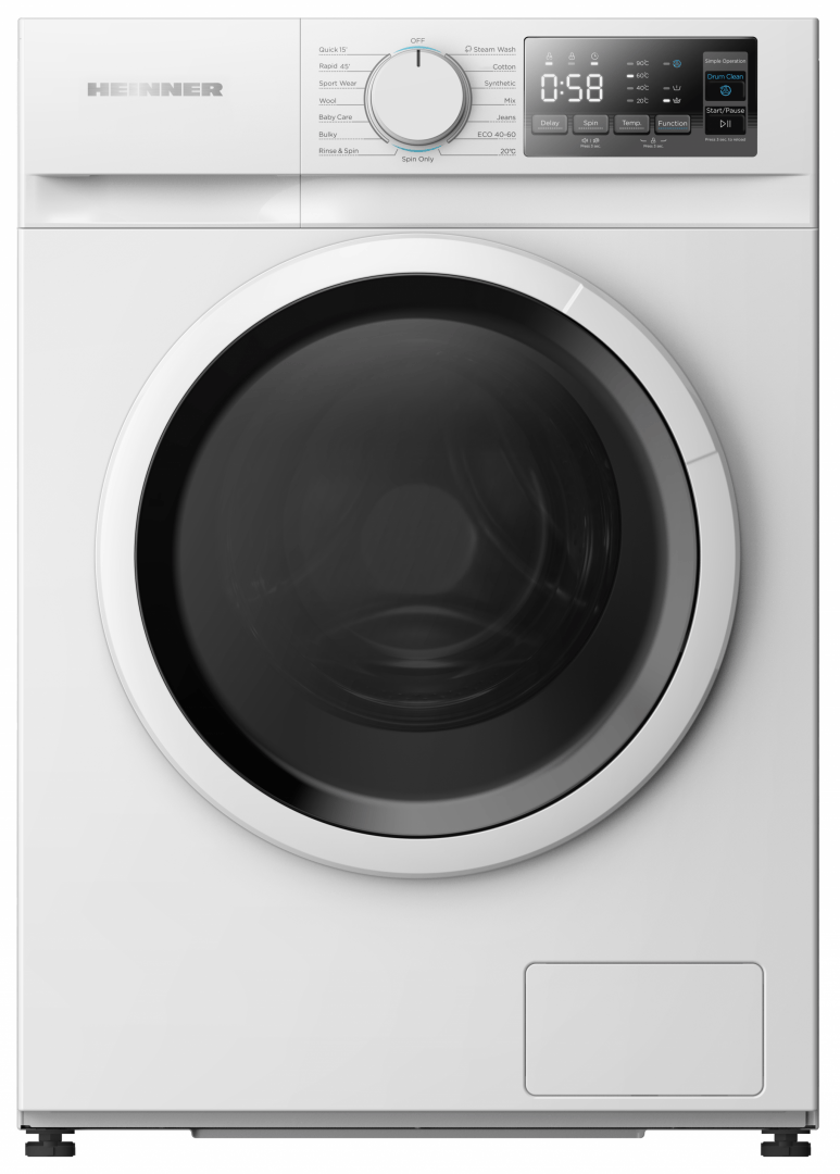 Masina de spalat rufe Heinner HWM-M814IVSMNA+++ | 8kg, 1400RPM, Slim, Clasa A, Inverter, 59.5x47.5x85cm